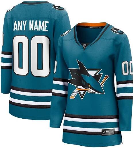 Women's San Jose Sharks Mackenzie Blackwood Fanatics Teal Home Breakaway Player Jersey