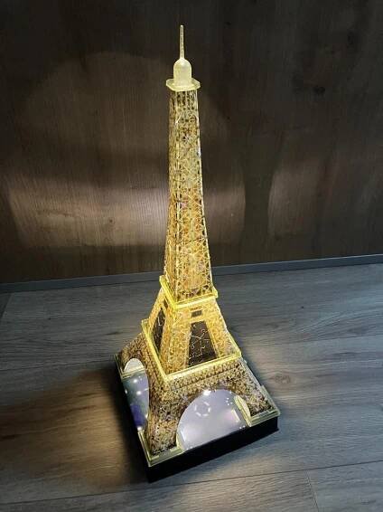 3D puzzle svítící Eiffelova věž (výška 47cm / 216 kousků) - undefined
