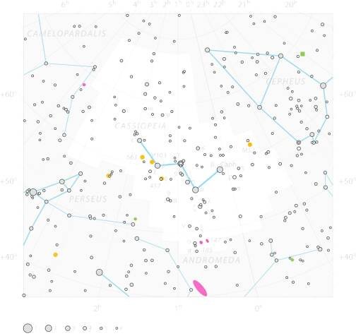 Cassiopeia, the Seated Queen Constellation