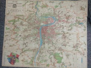 Mapa Plán velké Prahy - Staré mapy a veduty