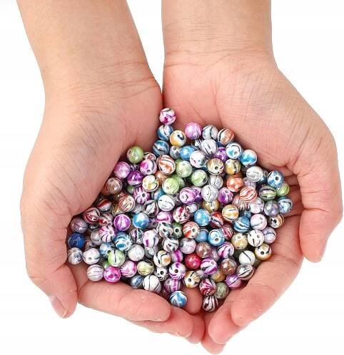 Korálky na výrobu náramků DIY, mix barev, sada 500 ks za 174.00CZK - Allegro
