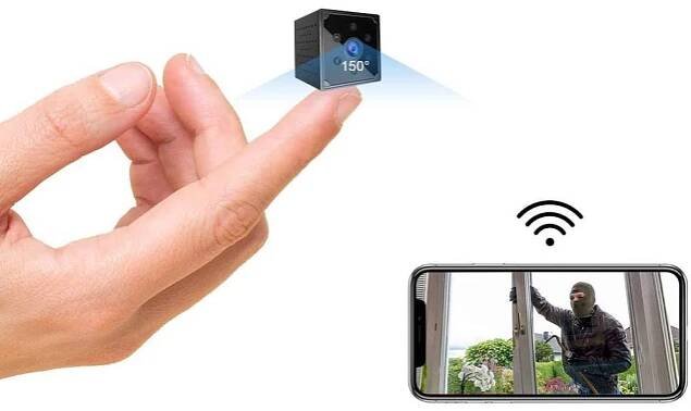 Špionážní kamera- Skrytá kamera 4K HD Mini Bezdrátová špionážní kamera Přenosná WiFi chůva s aplikací pro telefon Noční vidění Detekce pohybu Nejmenší bezpečnostní kamery pro vnitřní/domácí/byt/kancelář