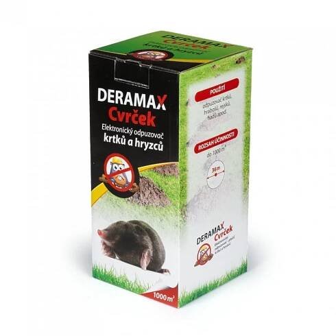 Deramax-Cvrček elektronický plašič (odpuzovač) krtků a hryzců