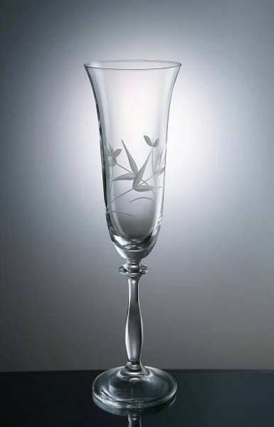 Bohemia Crystal sklenice na šumivé víno 190 ml dekor ELEGANCE, 6 ks