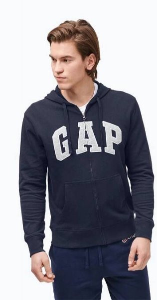 Pánská mikina GAP XLS FT Arch FZ HD tapestry navy