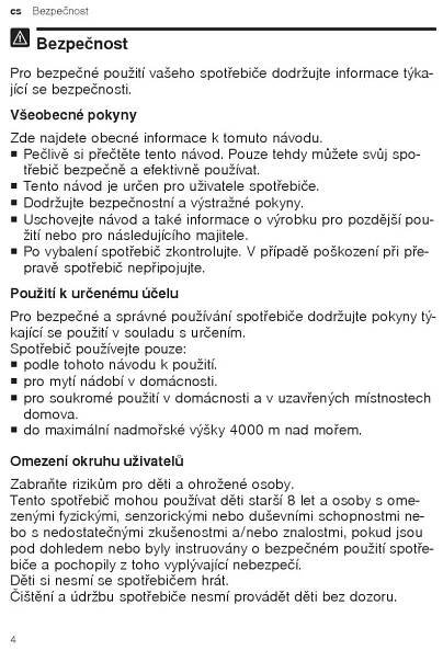Návod k použití BOSCH SMV4ECX26E - Zbozi.cz