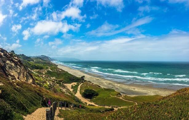 Pláž, Oceán, San Francisco, Fort Funston