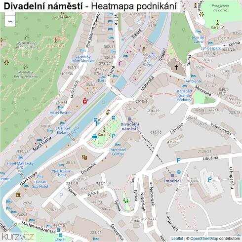 Mapa Divadelní náměstí - Firmy v ulici.