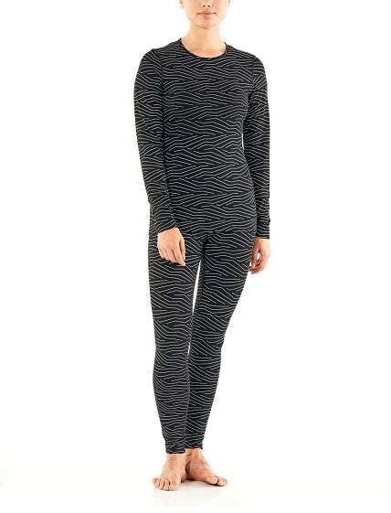 Icebreaker Wmns 200 Oasis Leggings Napasoq Lines Black - PandaOutdoor.cz