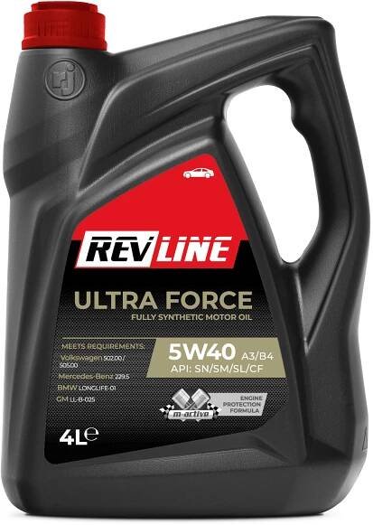Motorový olej REVLINE Ultra Force 10W40 4l MB 229.1 VW 502 00, 5901797910259