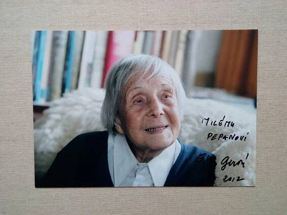 EVA GEROVÁ - ORIGINÁLNÍ AUTOGRAM - PODPIS - VĚTŠÍ FORMÁT - Ostatní sběratelské předměty
