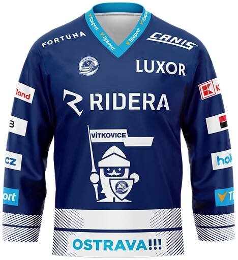 Modrý fanouškovský dres HC Vítkovice Ridera pro sezónu 2023/24