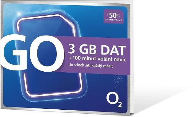 O2 Předplacená karta GO 3 GB