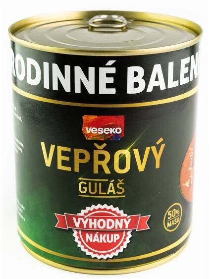 Konzerva VESEKO Vepřový guláš 800 g