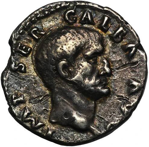 Roman Imperial, Galba, Denarius - RARE