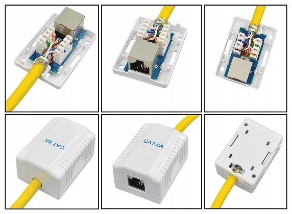 KLANET ZÁSUVKA NA OMÍTKU FTP 1xRJ45 KAT.6A LSA KRONE za 69.00CZK - Allegro