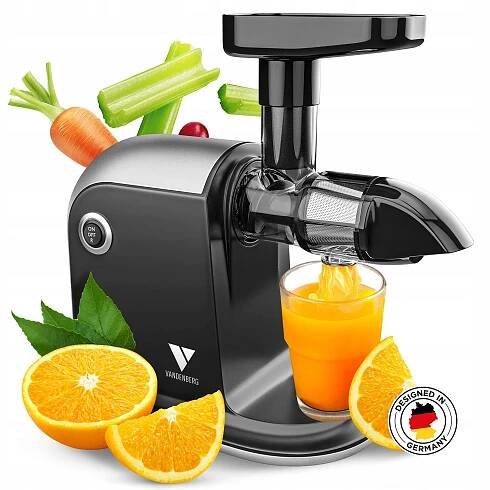 Vandenberg [Originál] – Slow Juicer – odšťavňovač zeleniny a ovoce – [150 W] Odšťavňovač ovoce šetrný k vitamínům s funkcí...