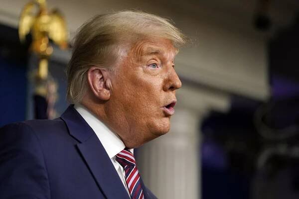 President Donald Trump speaks at the White House, Thursday, Nov. 5, 2020, in Washington. (AP Photo/Evan Vucci)