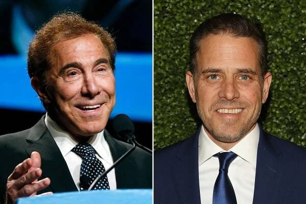 Left: Steve Wynn, CEO of Wynn Resorts, delivers the keynote address at Colliers International Annual Seminar at the Boston Convention Center in Boston. Right: Hunter BIden