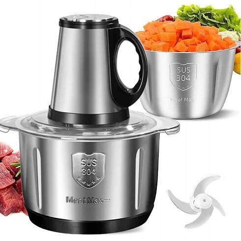 Sekáček Potravin na maso a potraviny Kuchyňský Robot Kuchyňský sekáček Zeleniny Mixér 5 l za 743.00CZK - Allegro