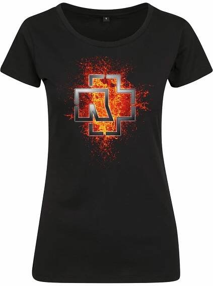 Rammstein tričko, Lava Logo BP Black, dámské | Musicwear - Trička, mikiny