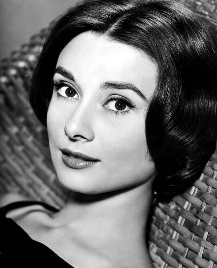 Audrey Hepburn studio publicity photo for the 1957 film "Love in the Afternoon" 
