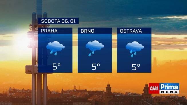 Předpověď počasí na 6. ledna 2024