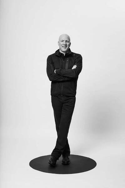 Legendary German Footballer - Matthias Sammer in a Black Jacket Photo-Shoot. Wallpaper