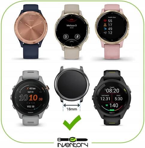 ŘEMÍNEK PRO GARMIN VIVOACTIVE 4S, VIVO MOVE 3S, VENU 2S, 3S, FORERUNNER 255S, 256S Kód výrobce opaska bransoleta folia etui szkło ładowarka