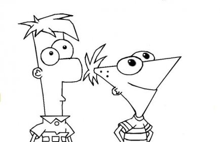 Omalovánka Phineas a Ferb k vytištění a vybarvení