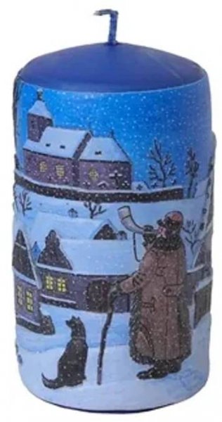 Adventní svícen Ladovy vánoce malý černý