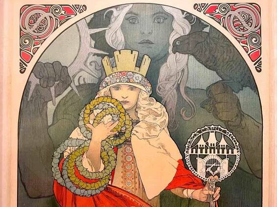 Painting at the Mucha Museum in Prague
