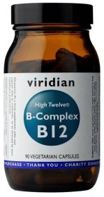 Viridian Nutrition B-Complex B12 High Twelwe® 90kapslí