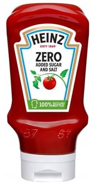 Heinz KEČUP ZERO bez přidané soli a cukru 400 ml 425 g