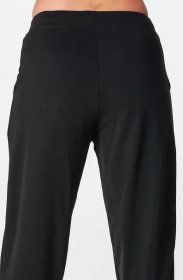 Pohodlné černé dámské kalhoty s kapsami 392