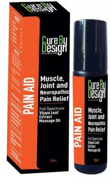 Buy Pain aid full spectrum vijaya leaf extract massage oil - curebydesign