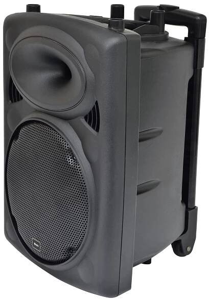 Fotografie QTX QR10PA, mobilní 10" zvukový systém MP3/SD/USB/VHF, 150W