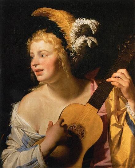 Soubor:Gerard van Honthorst - Woman Playing the Guitar - WGA11669.jpg
