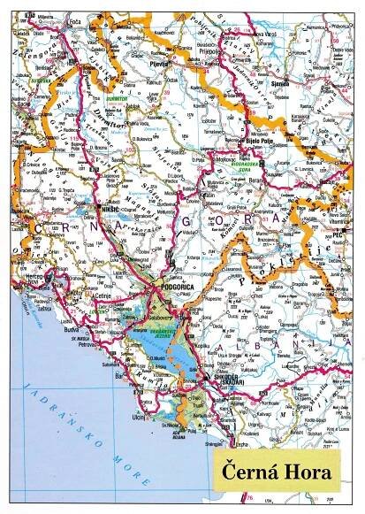 Černá hora: Mapa🗺️ – Ke stažení & mapy online | Kde leží?