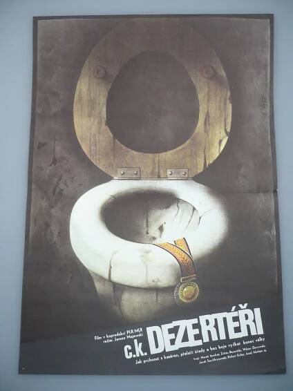 C.k. dezertéři (filmový plakát, papírová fotoska, slepka, film Polsko 1986, režie Janusz Majewski, Hrají: Marek Kondrat, Zoltán Bezerédi, Wiktor Zborowski)