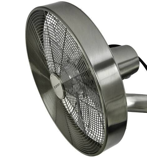 ZEVENTI - Nástěnný ventilátor FREEZE 50W/230V pr. 40 cm matný chrom + dálkové ovládání