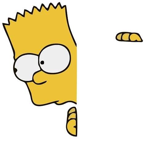 Bart Simpson samolepka okolo vypínače