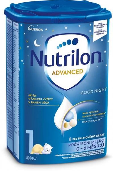 Nutrilon 1 Good Sleep počiatočná mliečna výživa v prášku na dobrú noc. 6 x 800 g
