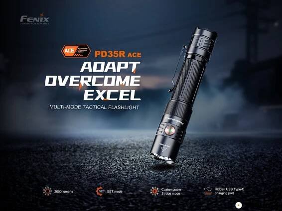 Fenix PD35R ACE - Nejvýkonnější svítilny, čelovky a příslušenství