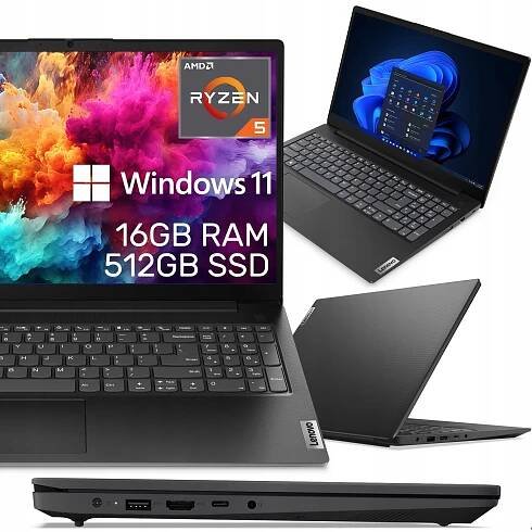 Notebook Lenovo V15 G4 15,6" Amd Ryzen 5 16gb Ddr5 512gb Nvme Ssd Windows 11 - Nízká cena na Allegro