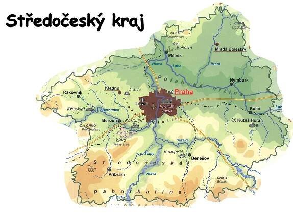 MAPA STŘEDOČESKÝ KRAJ - MAPY, KNIHY, ČASOPISY | CYKLOŠVEC s.r.o.