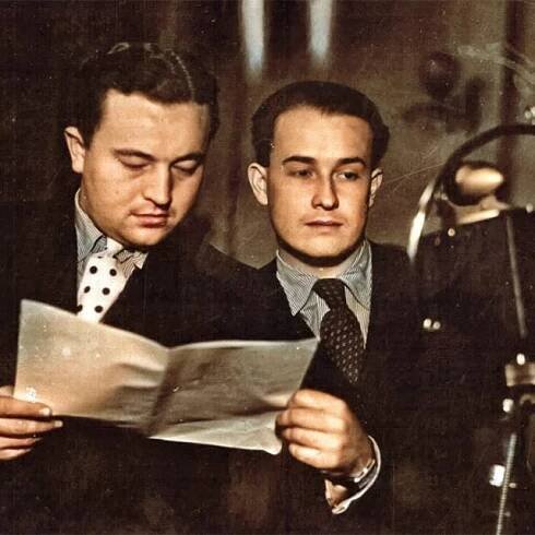 Jan Werich  (vlevo) a Jiří Voskovec | foto: Archivní a programové fondy Českého rozhlasu
