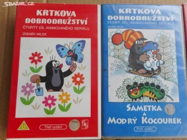 Kazety VHS kreslené pohádky Krteček - Kralupy nad Vltavou, Mělník - Sbazar.cz