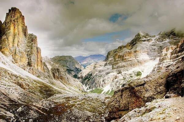 Dolomity, Tofane, Příroda, Hory, Mraky