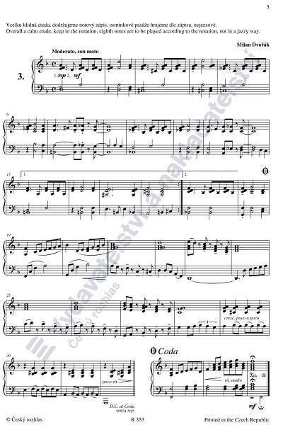 Noty Milan Dvořák: Klavírní jazzové minietudy IV, tentokrát i v lehčích úpravách — Radiotéka